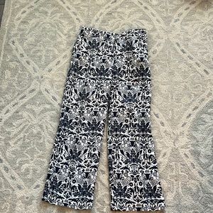 Linen Patterned trousers- like new